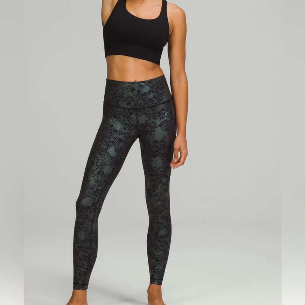 Lululemon Wunder Under High-Rise Full On Luxtreme Shine Floral Leggings